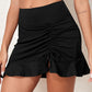 Beachin' Ruched Elastic Waist Swim Skirt