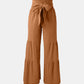 Tied Ruched Wide Leg Pants