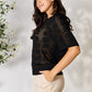Ribbed Trim Round Neck Knit Top