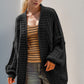 Double Take Full Size Open Front Long Sleeve Cardigan