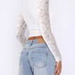 Devine V-Neck Long Sleeve Lace Top