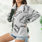 Dinosaur Print Pullover Sweater