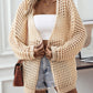 Openwork Open Front Long Sleeve Cardigan