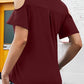 Full Size Half Zip Cold Shoulder Top