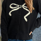 Bow Button Down Round Neck Cardigan