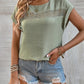 Cutout Round Neck Short Sleeve Top