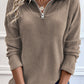 Full Size Quarter Zip Long Sleeve Top