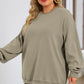Plus Size Round Neck Dropped Shoulder Sweatshirt