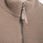 Turtleneck Zip Up Long Sleeve Plush Jacket