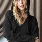 Heimish Ribbed Long Sleeve Hooded Dress