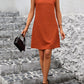 Asymmetrical Neck Sleeveless Mini Dress