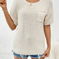 Round Neck Half Sleeve Knit Top