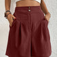 High Waist Shorts with Pockets