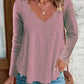 Eyelet Long Sleeve Blouse