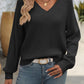 V-Neck Long Sleeve Sweater
