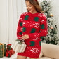 Christmas Tree Round Neck Sweater Dress