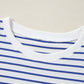 FIRECRACKER Striped Round Neck Long Sleeve Sweatshirt