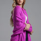 Open Front Batwing Sleeve Cardigan