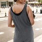 Scoop Neck Striped Wide Strap Romper
