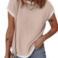 Contrast Trim Round Neck Short Sleeve T-Shirt