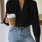 V Neck Long Sleeve Top