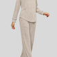 Ribbed Long Sleeve Top and Pocketed Pants Set