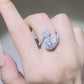 2 Carat Moissanite 925 Sterling Silver Bypass Ring