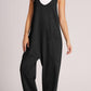 Wide Strap Jumpsuit with Pockets