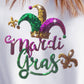 MARDI GRAS Sequin Round Neck Sweatshirt