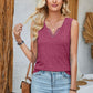 Full Size Heathered Notched Wide Strap Tank