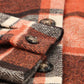 Plaid Button Up Hooded Shacket