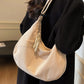 Ribbed Adjustable Strap Shoulder Bag