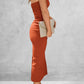 Amanda Full Size Slit Tube Midi Dress