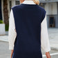 Side Slit V-Neck Sweater Vest