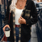 Pocketed Plaid Button Down Hooded Shacket