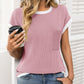 Contrast Trim Round Neck Short Sleeve T-Shirt