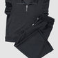 Ruffled Quarter Zip Top and Drawstring Pants Set