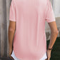 Ruched Square Neck Short Sleeve Blouse