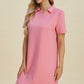 Double Take Full Size Texture Short Sleeve Dress