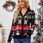 Reindeer Button Up Long Sleeve Cardigan