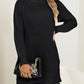 Slit Turtleneck Long Sleeve Sweater