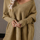 V-Neck Batwing Sleeve Sweater