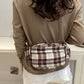 Plaid Adjustable Strap Crossbody Bag