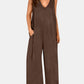 Full Size V-Neck Wide Strap Jumpsuit