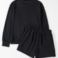 GAME DAY Football Round Neck Long Sleeve Top and Shorts Set