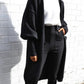Perfee Open Front Dropped Shoulder Cardigan
