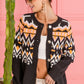 BiBi Ethnic Pattern Button Up Knit Cardigan - Brand BiBi