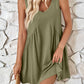 Full Size Plunge Wide Strap Mini Tank Dress