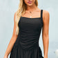 Full Size Ruched Square Neck Sleeveless One-Piece Swimwear
