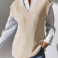 Pearl Trim V-Neck Sweater Vest